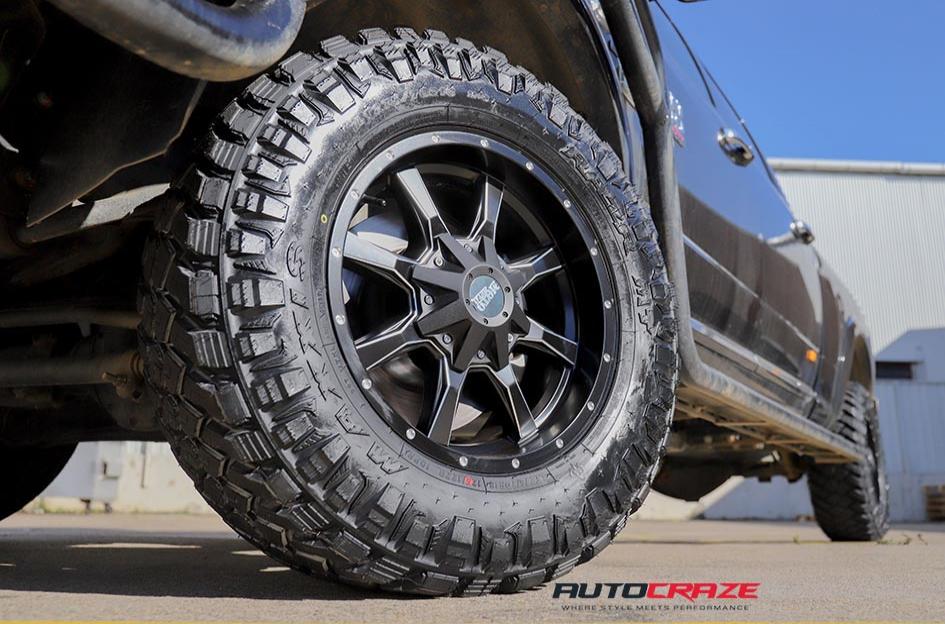 DODGE RAM MO970 SATIN BLACK MILLED ACCENTS